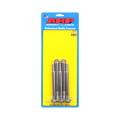 ARP Bolts, Stainless Steel 300, Polished, 12-Point Head, 1/2-13 in. Thread, 5.50 in. UHL, Set of 5