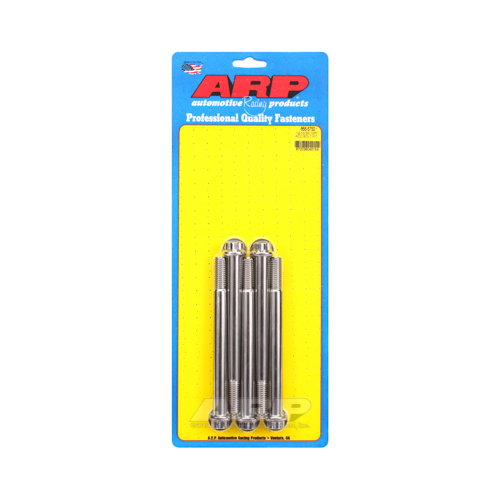 ARP Bolts, Stainless Steel 300, Polished, 12-Point Head, 1/2-13 in. Thread, 5.75 in. UHL, Set of 5