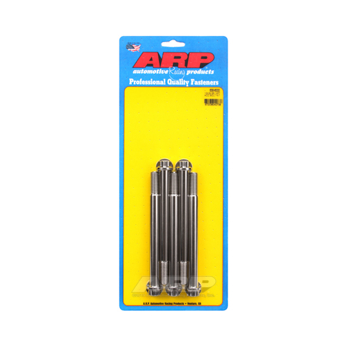 ARP Bolts, Stainless Steel 300, Polished, 12-Point Head, 1/2-13 in. Thread, 6.00 in. UHL, Set of 5
