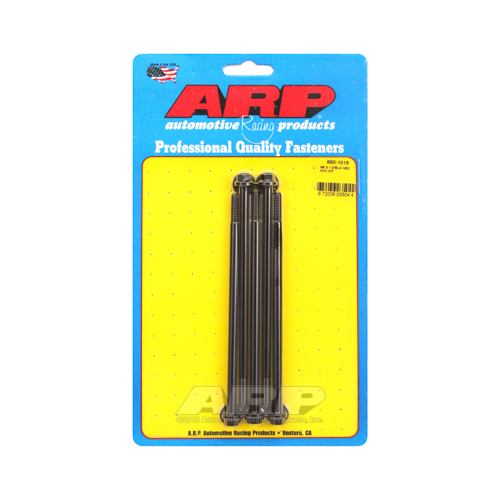 ARP Bolts, Hex Head, Chromoly Steel, Black Oxide, 6mm x 1.0 RH Thread, 135mm UHL, Set of 5