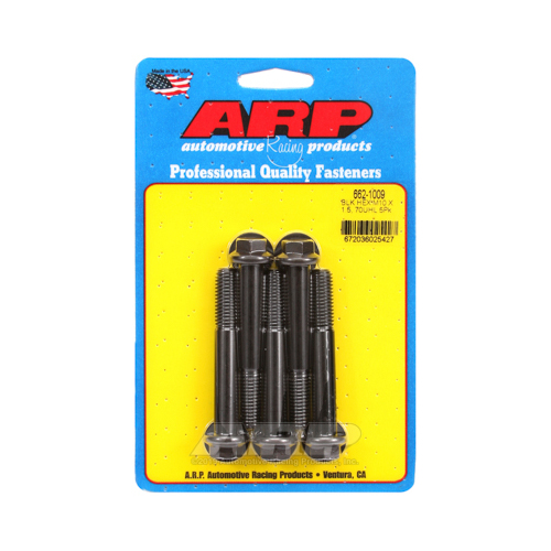 ARP Bolts, Hex Head, Chromoly Steel, Black Oxide, 10mm x 1.50 RH Thread, 70mm UHL, Set of 5