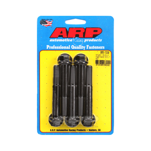ARP Bolts, 8740 Chromoly, Black Oxide, Hex Head, 12mm x 1.75 Thread, 80mm UHL, Set of 5