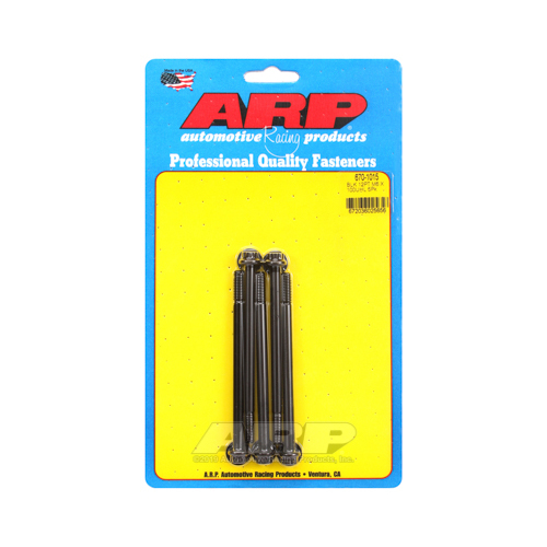 ARP Bolts, 12-Point Head, Chromoly Steel, Black Oxide, 6mm x 1.00 RH Thread, 100mm UHL, Set of 5