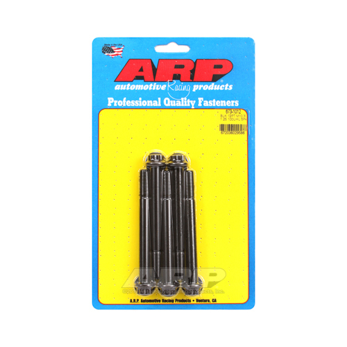 ARP Bolts, 12-Point Head, Chromoly Steel, Black Oxide, 10mm x 1.25 RH Thread, 100mm UHL, Set of 5