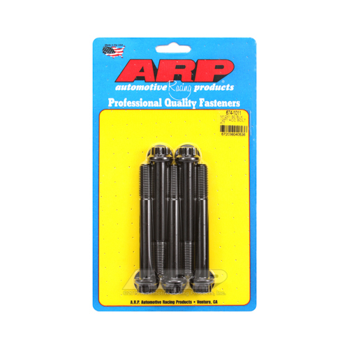 ARP Bolts, 8740 Chromoly, Black Oxide, 12-Point Head, 12mm x 1.50 Thread, 100mm UHL, Set of 5