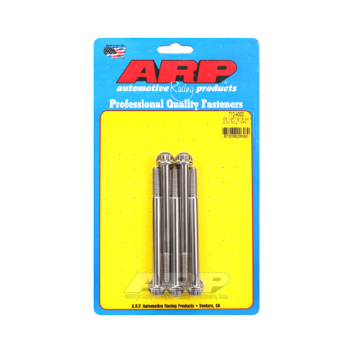 ARP Bolts, 12-Point Head, Stainless 300, Polished, 5/16 in.-24 RH Thread, 4.000 in. UHL, Set of 5
