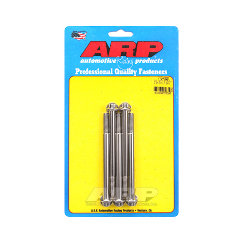 ARP Bolts, 12-Point Head, Stainless 300, Polished, 5/16 in.-24 RH Thread, 4.250 in. UHL, Set of 5