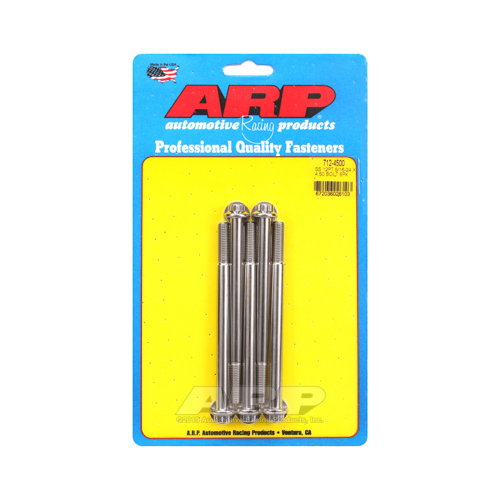 ARP Bolts, 12-Point Head, Stainless 300, Polished, 5/16-24 in. RH Thread, 4.500 in. UHL, Set of 5