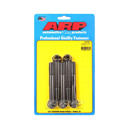 ARP Bolts, 8740 Chromoly, Black Oxide, Hex Head, 1/2-20 in. Thread, 3.75 in. UHL, Set of 5