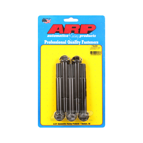 ARP Bolts, 8740 Chromoly, Black Oxide, Hex Head, 1/2-20 in. Thread, 4.25 in. UHL, Set of 5