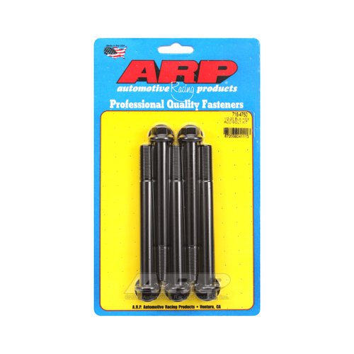 ARP Bolts, 8740 Chromoly, Black Oxide, Hex Head, 1/2-20 in. Thread, 4.75 in. UHL, Set of 5