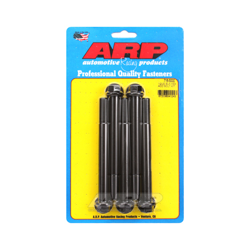 ARP Bolts, 8740 Chromoly, Black Oxide, Hex Head, 1/2-20 in. Thread, 5.00 in. UHL, Set of 5