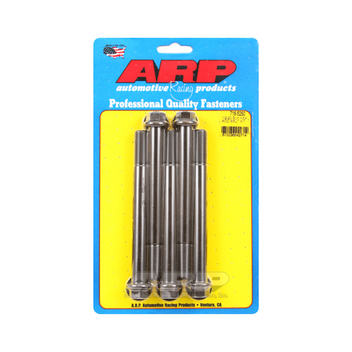 ARP Bolts, 8740 Chromoly, Black Oxide, Hex Head, 1/2-20 in. Thread, 5.25 in. UHL, Set of 5