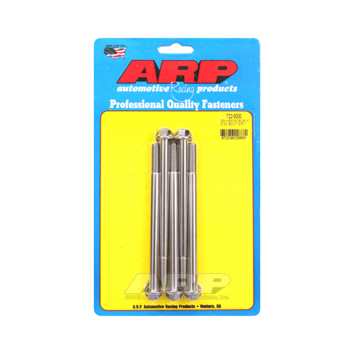 ARP Bolts, Hex Head, Stainless 300, Polished, 5/16-24 in. RH Thread, 5.000 in. UHL, Set of 5