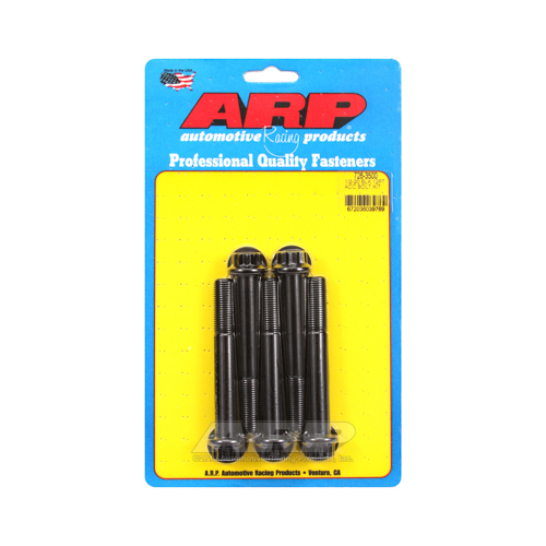 ARP Bolts, 8740 Chromoly, Black Oxide, 12-Point Head, 1/2-20 in. Thread, 3.50 in. UHL, Set of 5