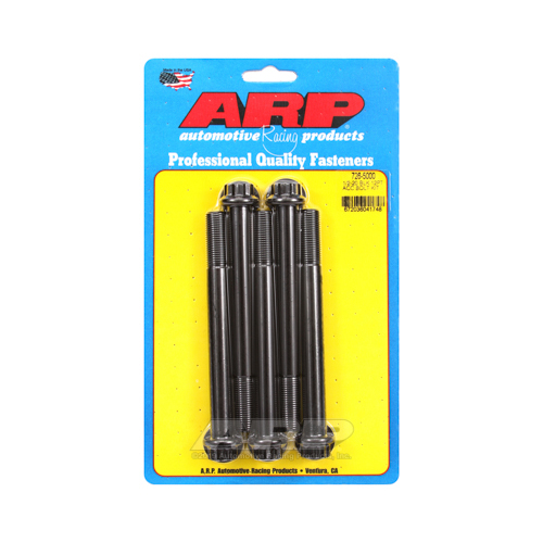 ARP Bolts, 8740 Chromoly, Black Oxide, 12-Point Head, 1/2-20 in. Thread, 5.00 in. UHL, Set of 5