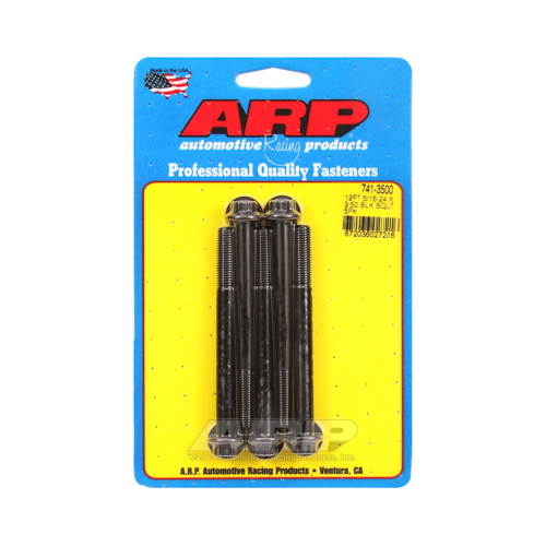 ARP Bolts, 12-Point Head, Chromoly Steel, Black Oxide, 5/16 in.-24 RH Thread, 3.500 in. UHL, Set of 5