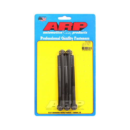 ARP Bolts, 12-Point Head, Chromoly Steel, Black Oxide, 5/16 in.-24 RH Thread, 4.750 in. UHL, Set of 5