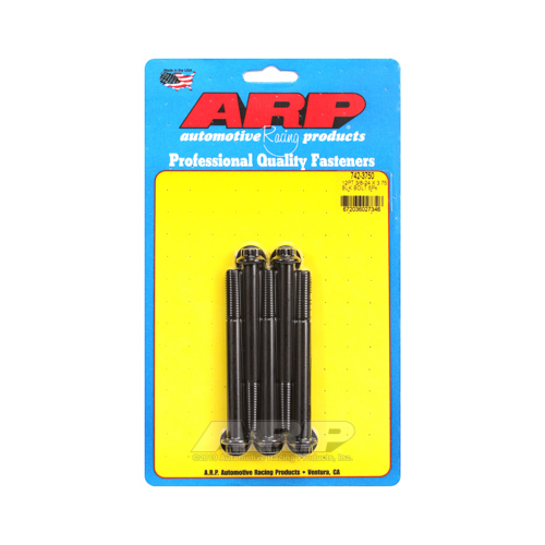 ARP Bolts, 12-Point Head, Steel, Black Oxide, 3/8 in.-16 RH Thread, 3.750 in. UHL, Set of 5