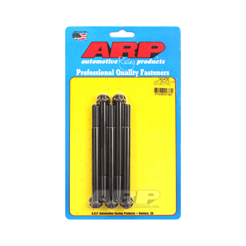 ARP Bolts, 12-Point Head, Chromoly Steel, Black Oxide, 3/8 in.-24 RH Thread, 4.750 in. UHL, Set of 5