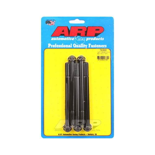 ARP Bolts, 12-Point Head, Chromoly Steel, Black Oxide, 3/8 in.-24 RH Thread, 5.000 in. UHL, Set of 5