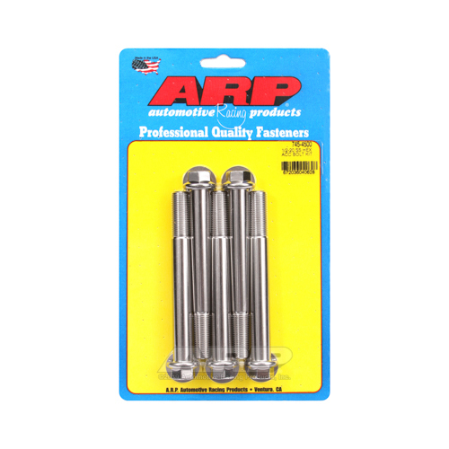 ARP Bolts, Stainless Steel 300, Polished, Hex Head, 1/2-20 in. Thread, 4.50 in. UHL, Set of 5
