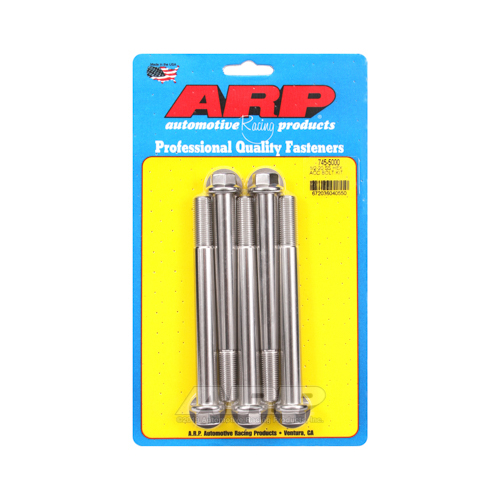 ARP Bolts, Stainless Steel 300, Polished, Hex Head, 1/2-20 in. Thread, 5.00 in. UHL, Set of 5