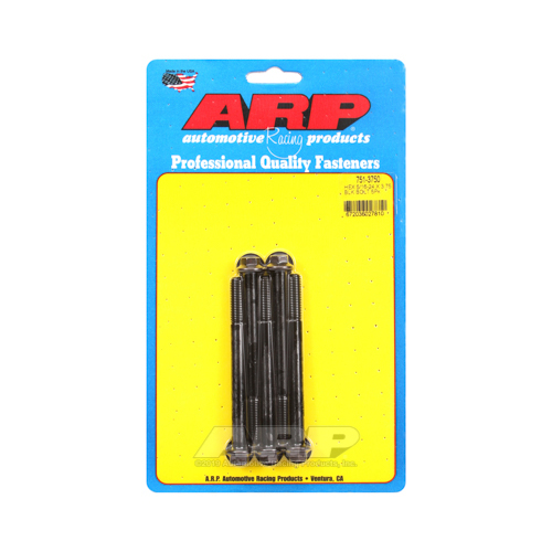 ARP Bolts, Hex Head, Chromoly Steel, Black Oxide, 5/16-24 in. RH Thread, 3.750 in. UHL, Set of 5