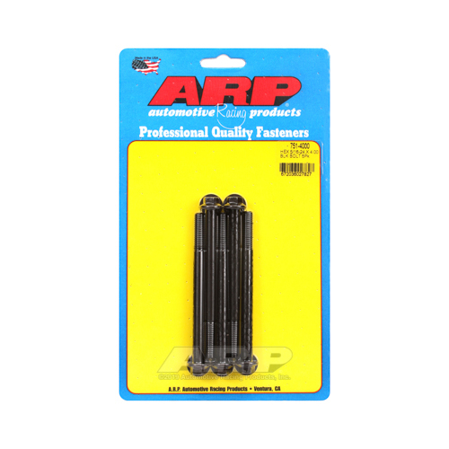 ARP Bolts, Hex Head, Chromoly Steel, Black Oxide, 5/16-24 in. RH Thread, 4.000 in. UHL, Set of 5