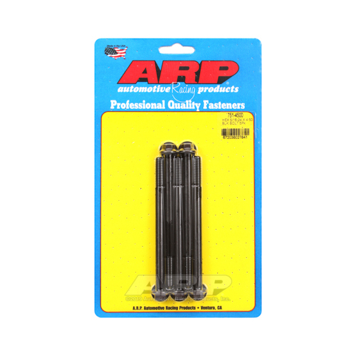 ARP Bolts, Hex Head, Chromoly Steel, Black Oxide, 5/16-24 in. RH Thread, 4.500 in. UHL, Set of 5