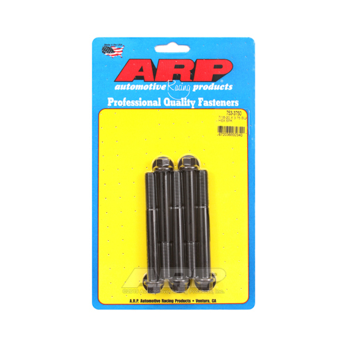 ARP Bolts, Hex Head, Chromoly Steel, Black Oxide, 7/16-20 in. RH Thread, 3.750 in. UHL, Set of 5