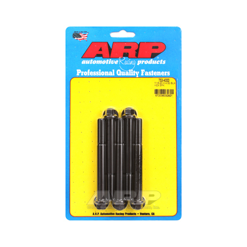 ARP Bolts, Hex Head, Chromoly Steel, Black Oxide, 7/16-20 in. RH Thread, 4.000 in. UHL, Set of 5