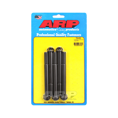ARP Bolts, Hex Head, Chromoly Steel, Black Oxide, 7/16-20 in. RH Thread, 4.500 in. UHL, Set of 5