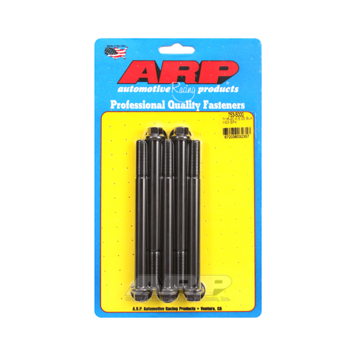 ARP Bolts, Hex Head, Chromoly Steel, Black Oxide, 7/16-20 in. RH Thread, 5.000 in. UHL, Set of 5