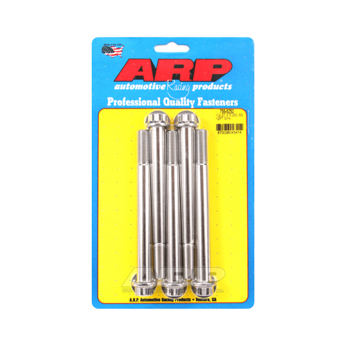 ARP Bolts, Stainless Steel 300, Polished, 12-Point Head, 1/2-20 in. Thread, 5.25 in. UHL, Set of 5