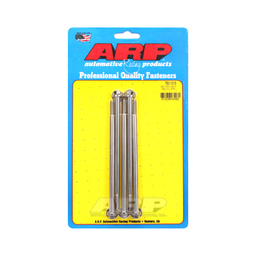 ARP Bolts, Hex Head, Stainless 300, Polished, 6mm x 1.00 RH Thread, 135mm UHL, Set of 5