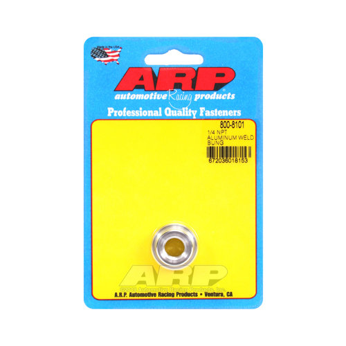 ARP Fitting, Bung, Weld-In, Female 1/4 in NPT, Aluminum, Each