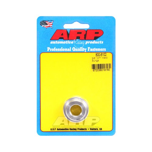 ARP Fitting, Bung, Weld-In, Female 3/8 in NPT, Aluminum, Each