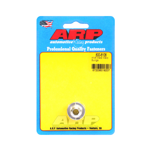 ARP Fitting, Bung, Weld-In, Male 6 AN, Aluminum, Each