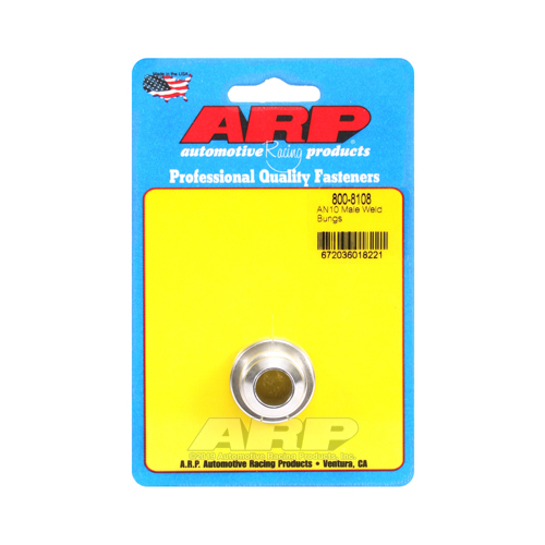 ARP Fitting, Bung, Weld-In, Male 10 AN, Aluminum, Each