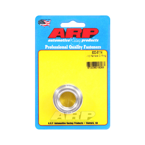 ARP Fitting, Bung, Weld-In, Female O-ring 10 AN, Aluminum, Each