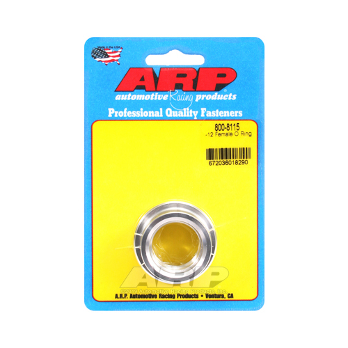 ARP Fitting, Bung, Weld-In, Female O-ring 12 AN, Aluminum, Each