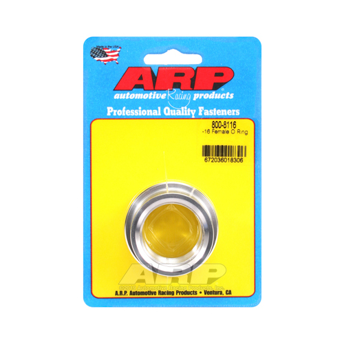 ARP Fitting, Bung, Weld-In, Female O-ring 16 AN, Aluminum, Each