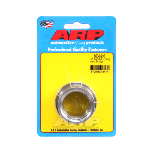 ARP Fitting, Bung, Weld-In, Female O-ring -16 AN, Steel, Each