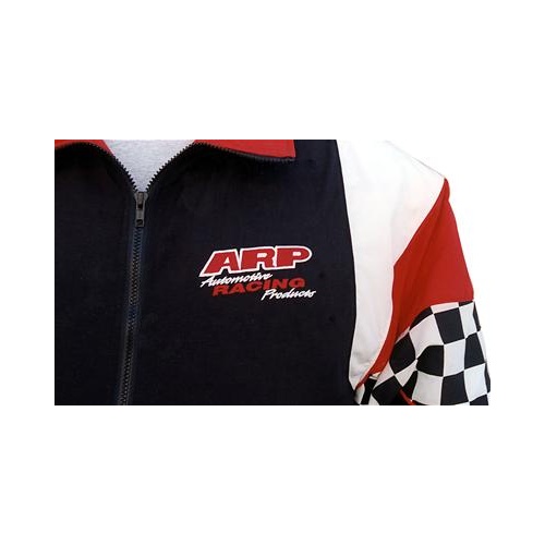ARP Jacket, Synthetic Suede, Zip-Up, Black/White/Red, ARP Logo, Women's 2X-Large, Each