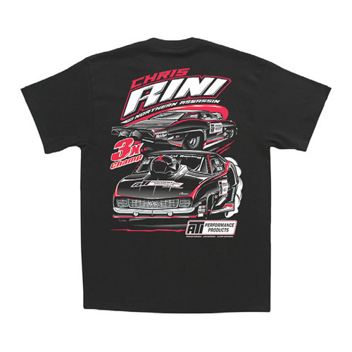 ATI Performance Products Chris Rini Racing T-Shirt, Black, Cotton, Men's