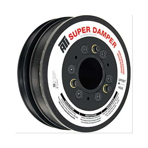 ATI Performance Products Supercharger Pulley, 9.00 in. Diameter, 8 Groove, Aluminium, Front, 2014+ LT1 LT4 Dry Sump 10 Percent Overdrive, Each