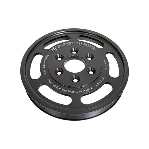 ATI Performance Products Supercharger Pulley, 9.40 in. Diameter, 8 Groove, Aluminium, Front, 2014+ LT1 LT4 Dry Sump 15 Percent Overdrive, Each