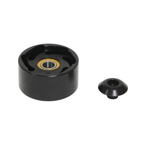 ATI Performance Products Idler Pulley, Serpentine, Aluminum, Black Hardcoat, 90mm Diameter, Each