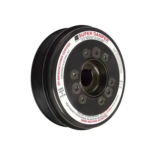 ATI Performance Products Harmonic Balancer, Super Damper, 6.77 In. Dia, Aluminium, 8 Groove, Ecotec, 3RG, Each